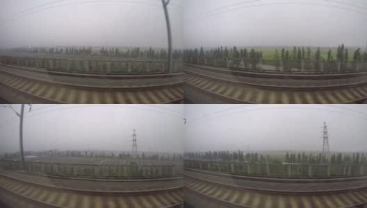 高速铁路在中国城市运行高清在线视频素材下载