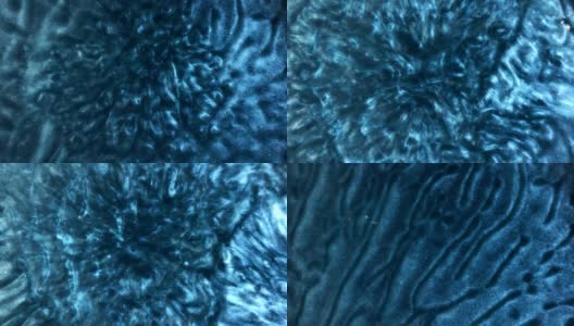 蓝色空洞爆炸变形流动漩涡沸腾抽象迷幻宇宙有机图案背景高清在线视频素材下载