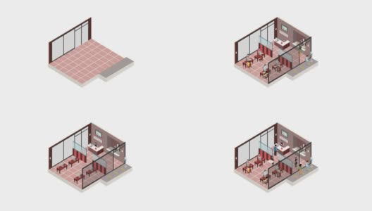 在餐馆保持社交距离。高清在线视频素材下载