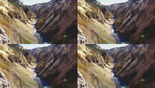 黄石国家公园大峡谷高清在线视频素材下载