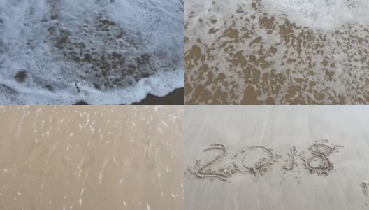 慢镜头2018写在沙上高清在线视频素材下载