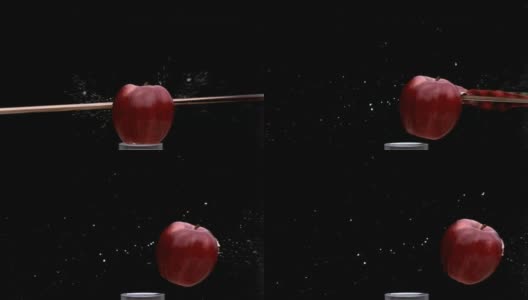 箭穿过苹果，慢镜头高清在线视频素材下载
