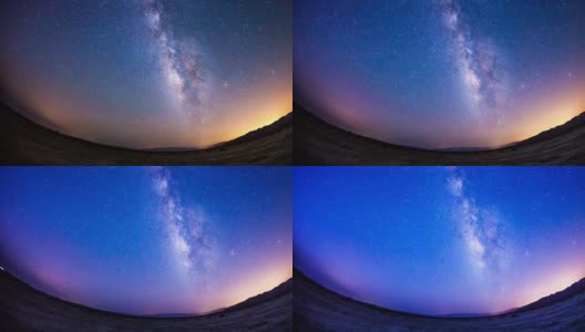 加利福尼亚沙漠上的银河高清在线视频素材下载