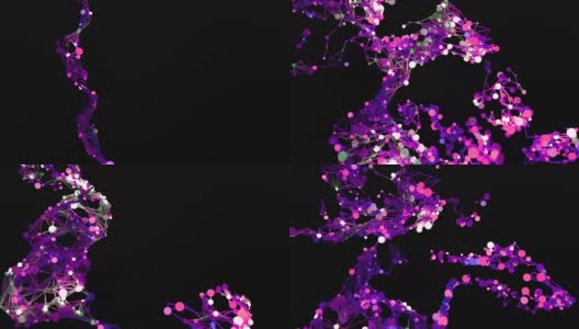 分子网络的增长。高清在线视频素材下载