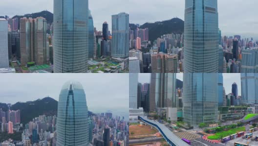 2019年7月15日，香港，香港，国际金融中心购物中心附近繁忙的街道高清在线视频素材下载