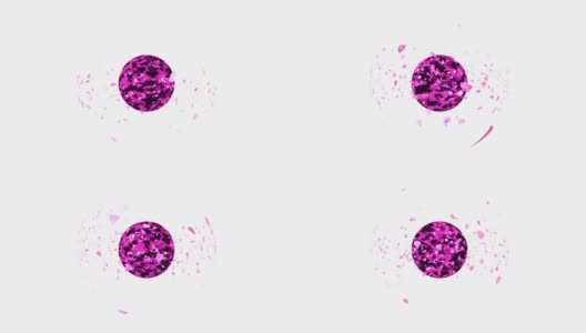 万紫千红的樱花叶绕着豪华的花岗球石飞舞高清在线视频素材下载