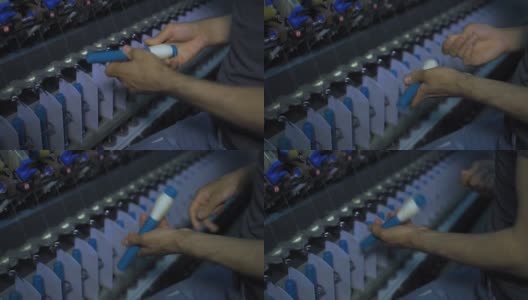 纺织厂，在职男工人高清在线视频素材下载