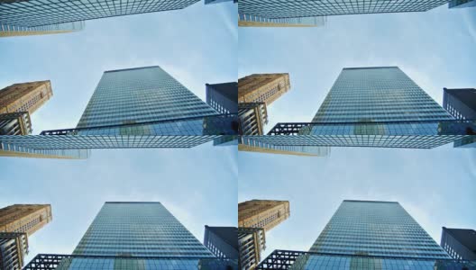 天空中的金融大厦。概念视图。高清在线视频素材下载