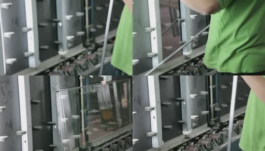 生产玻璃的橱窗工厂高清在线视频素材下载