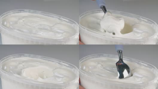 慢镜头里的香草冰淇淋高清在线视频素材下载