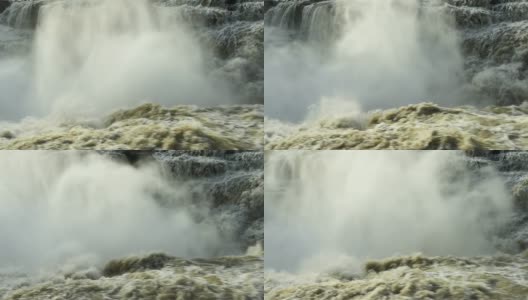 壮丽的中国壶口瀑布高清在线视频素材下载