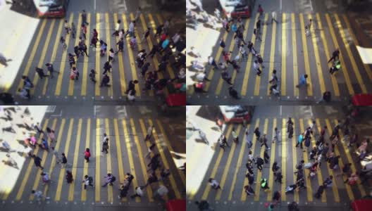 孟香港角路斑马线高清在线视频素材下载