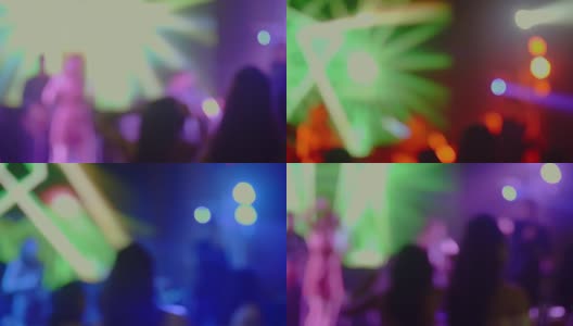 视频散焦:在夜总会跳舞的女孩高清在线视频素材下载