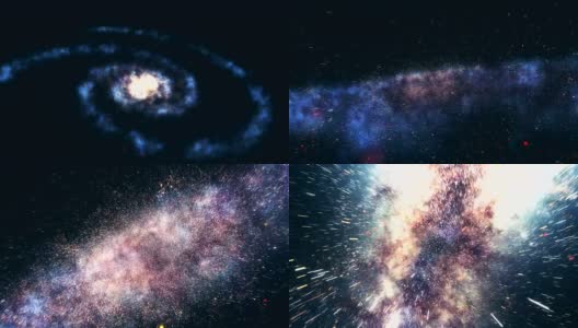 3D Flight to Stars Galaxy。真实空间4K高清在线视频素材下载