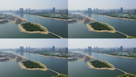 航拍中国日照市海岸线风光高清在线视频素材下载