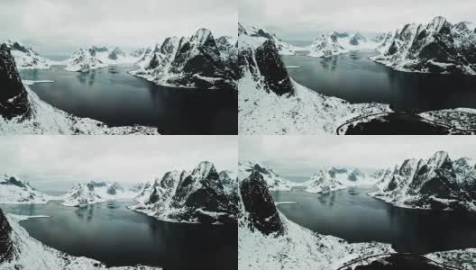 挪威莱因的鸟瞰图高清在线视频素材下载
