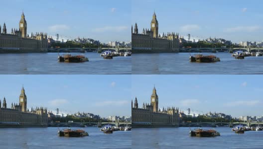 伦敦泰晤士河和国会大厦电影高清在线视频素材下载