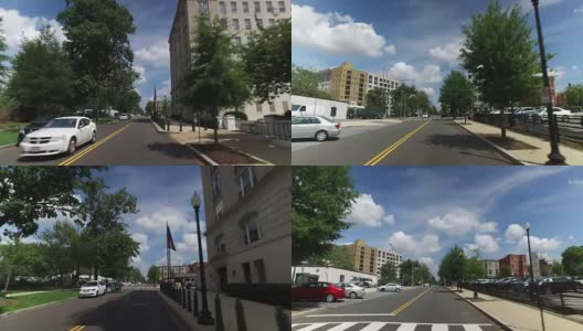 在华盛顿特区街道上向前驾驶POV高清在线视频素材下载