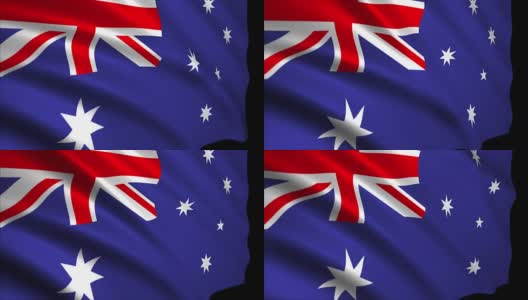3D渲染澳大利亚国旗高清在线视频素材下载