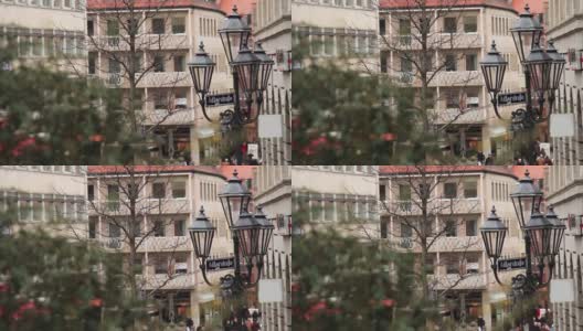 纽伦堡老城繁忙的街道高清在线视频素材下载
