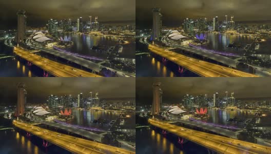 新加坡的鸟瞰图高清在线视频素材下载