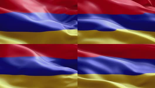 亚美尼亚国旗波浪图案可循环元素高清在线视频素材下载