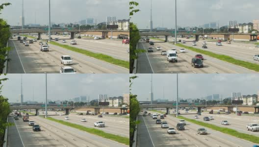 德克萨斯州休斯顿的交通状况高清在线视频素材下载