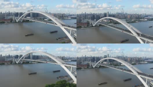 全景天际线4K高清航拍视频上海中国高清在线视频素材下载