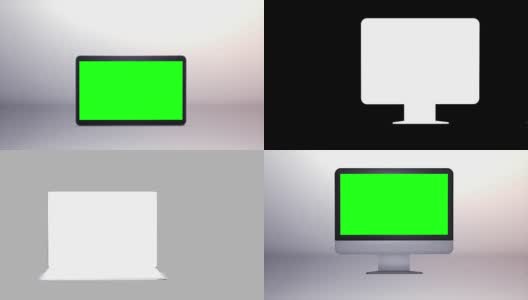 电脑、平板电脑、智能手机绿屏高清在线视频素材下载