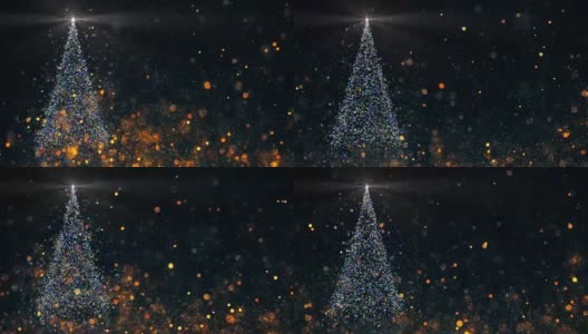圣诞树闪烁着光芒高清在线视频素材下载