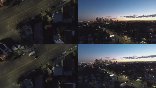 洛杉矶日落天线高清在线视频素材下载