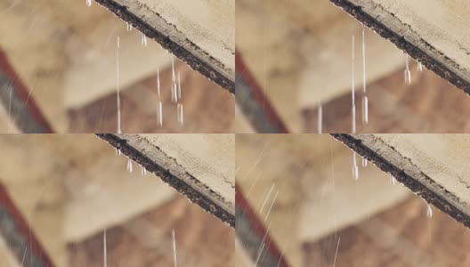 秋雨与温暖的颜色特写稳定的镜头高清在线视频素材下载