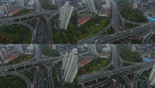 上海空中公路枢纽高清在线视频素材下载