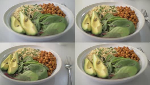 Healthy Vegan bowl高清在线视频素材下载