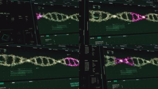 DNA分析接口监视器高清在线视频素材下载