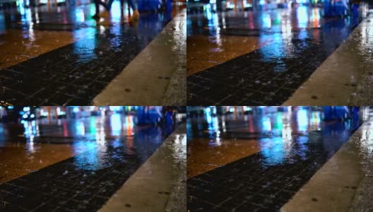 下雨的晚上高清在线视频素材下载
