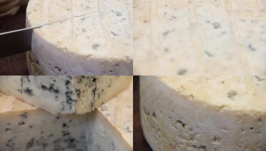 切美味蓝纹奶酪高清在线视频素材下载