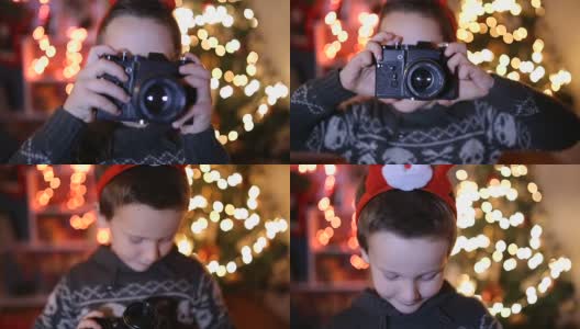 小摄影师制造圣诞回忆高清在线视频素材下载