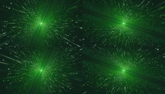 光束，绿色粒子(可循环)高清在线视频素材下载