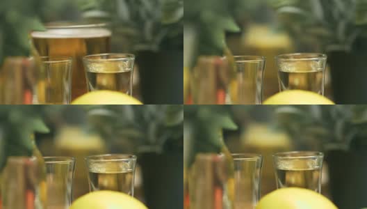 传统仲夏晚宴上的瑞典杜松子酒高清在线视频素材下载