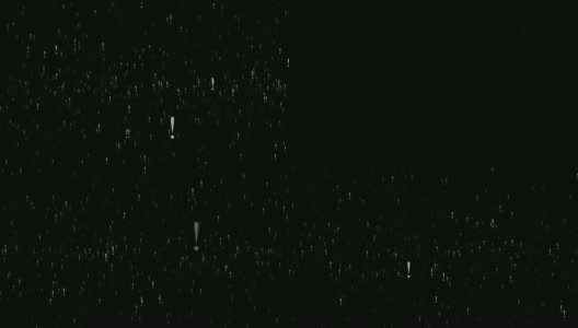 动画感叹号，随机浮动，以黑色为背景。4 k高清在线视频素材下载