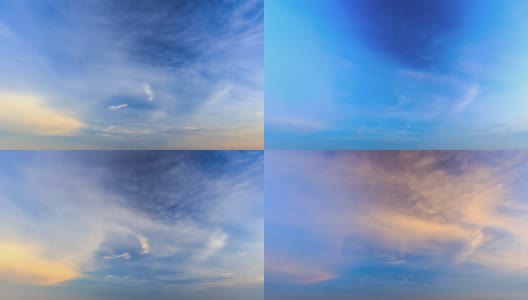 天空就像一个魔术师，改变着云的形状和颜色高清在线视频素材下载