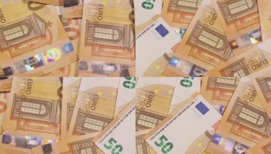 50欧元钞票高清在线视频素材下载