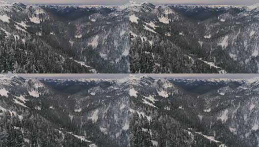 空中速度坡道雪山山峰高清在线视频素材下载