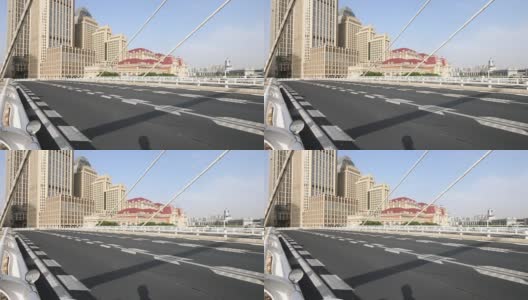 现代城市桥梁上的交通高清在线视频素材下载
