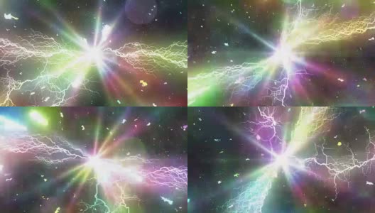 闪电和闪光粒子效应高清在线视频素材下载