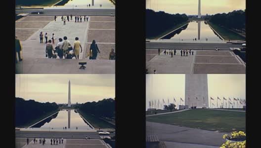 林肯纪念堂倒影池高清在线视频素材下载