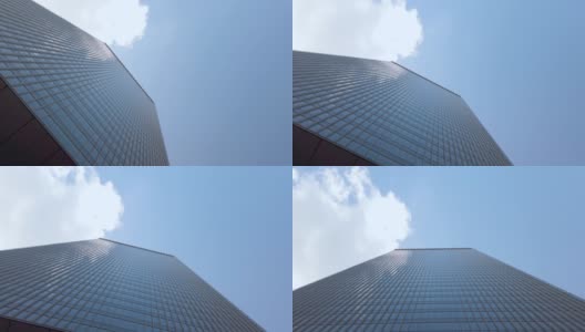 360度视图。东京市景写字楼和天空的背景高清在线视频素材下载