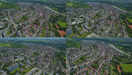 德国内卡维辛根市的鸟瞰图高清在线视频素材下载
