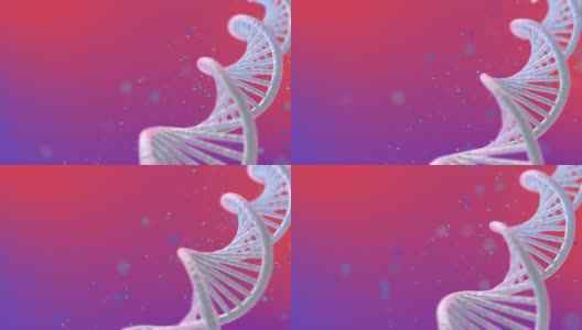 DNA RNA mRNA分子螺旋旋转背景-可循环4K素材高清在线视频素材下载